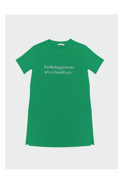 Moodbasic TAŞLI YAZILI T-SHIRT