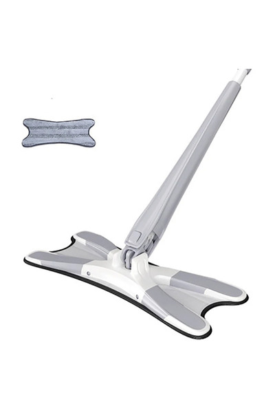 EN GROSS Mop cu mâner telescopic de 130 cm, stoarcere la 360 de grade de pe m...