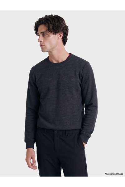 LC Waikiki Quality Parts from Çelebi Store Zero Roba Yaka Men's Sweatshirt