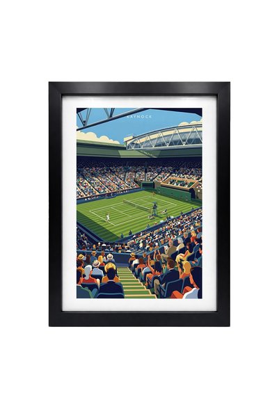 KAYNOCK Wimbledon Stadium, Tenis Poster Tablo Siyah Çerçeve