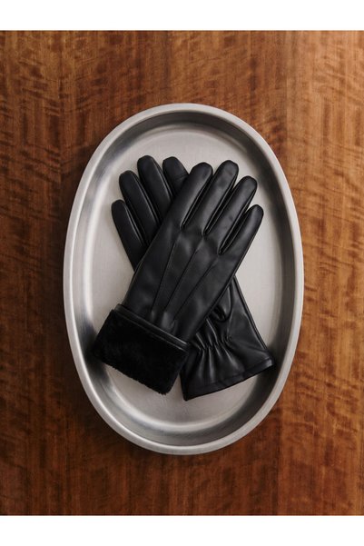 LC Waikiki Trendy Picks from Kübra Butik: Leather-Look Men's Gloves Fur-Lined