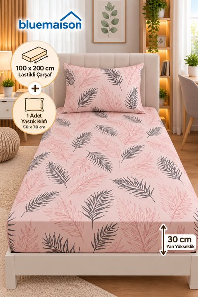 Violacasa Set de cearșafuri individuale din bumbac 100x200 pene pudrate