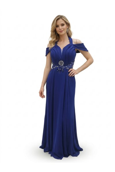 shahad fashion فستان سهرة بستايل ملكة الكوبلت، رقي ملكي بلمسة عصرية 💙👑