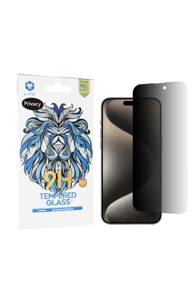 Lito Folie de protecție pentru iPhone 15 Pro Max, Sticlă clasică 2.5D - confi...