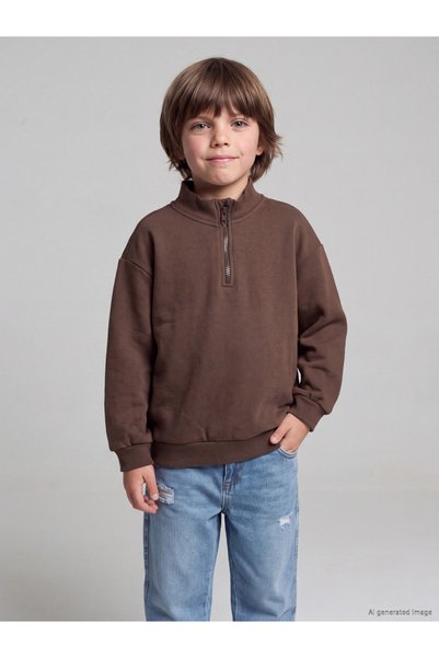 LC Waikiki Quality Parts from Çelebi Store Dik Roba Collar Boys' Sweatshirt