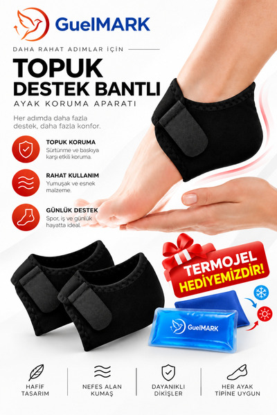 Perafit Ayak İçin Topuk Ağrısı Topuk Dikeni Ortopedik Silikonlu Çorap Tabanlı...