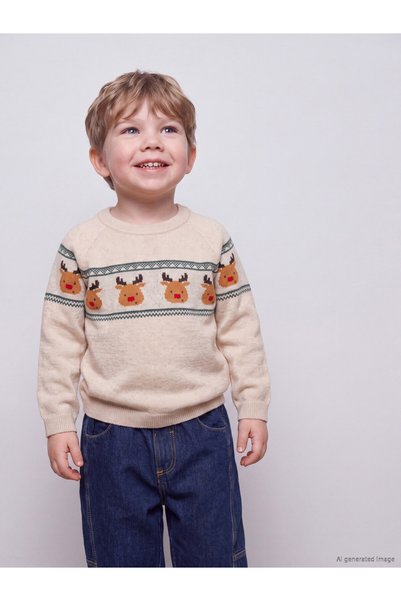 LC Waikiki A New Year's-Themed Baby Boy Sweater for Style-Conscious Parents f...