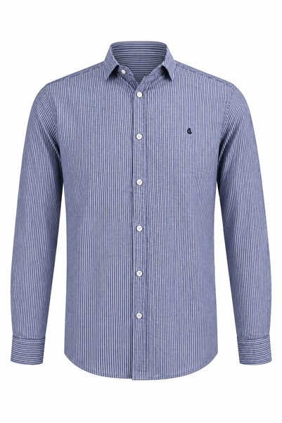 trender 899 Long Sleeve Navy Blue Men's Shirt 27Kgt5000012