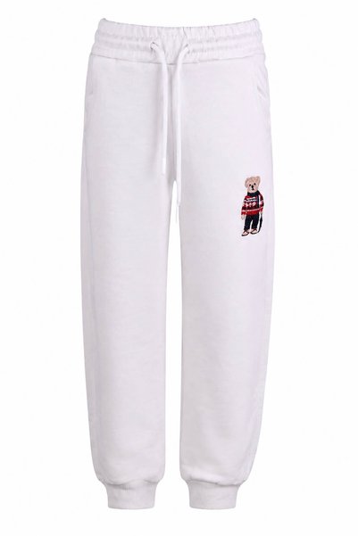 trender Bear Printed 2-Strap Ecru Boys' Sweatpants 8079