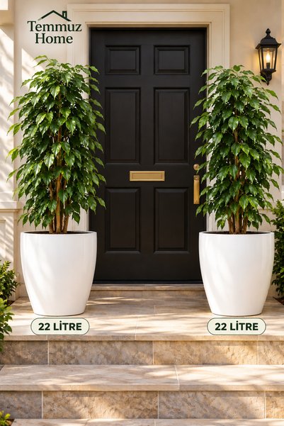 TEMMUZ HOME “2 Adet 22 Litre (Kirli Beyaz)Tabaksız Drenaj Izgaralı, Büyük Boy...