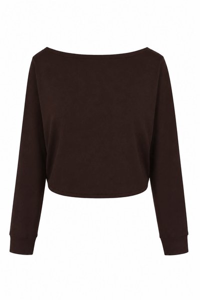 trender Yarasa Long Sleeve Brown Women's Blouse 7353