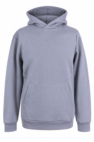 trender Hooded Kangaroo Pocket 3 Thread Raster Light Gray Men's Sweatshirt 5281
