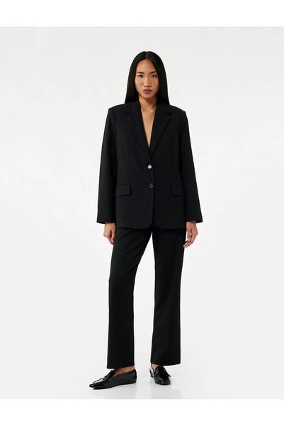 Koton Pantaloni slim din țesătură țigară cu buzunare