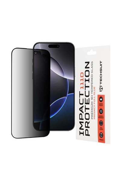 Techsuit Husă pentru iPhone 16 Pro Max - Techsuit 111D Privacy Full Glue - Ne...