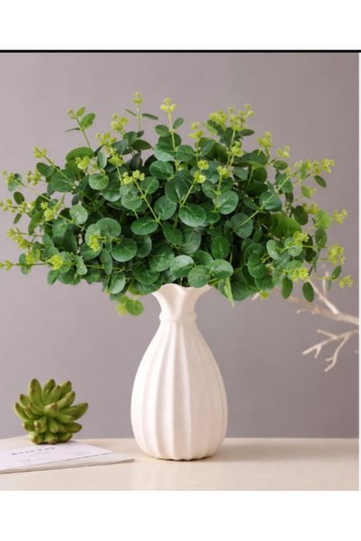 MD Aspiz Flowers Yapay 16 Dallı Lüx Okaliptus Bitkisi Saksısız