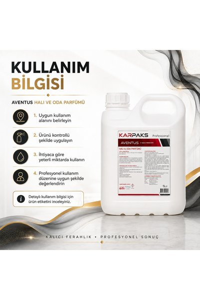 KARPAKS Aventus Halı ve Oda Parfümü 5 L Kalıcı Ferah Koku Profesyonel Kullanım