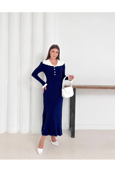 Butik Triko elbise lacivert