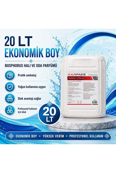 KARPAKS Bosphorus Halı ve Oda Parfümü 20 L Profesyonel Büyük Boy Ferah ve Dengeli Koku
