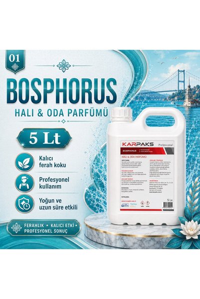 KARPAKS Bosphorus Halı ve Oda Parfümü 5 L Ferah ve Dengeli Koku Profesyonel Kullanım