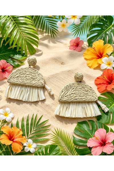 ayoljewelry Straw Earrings