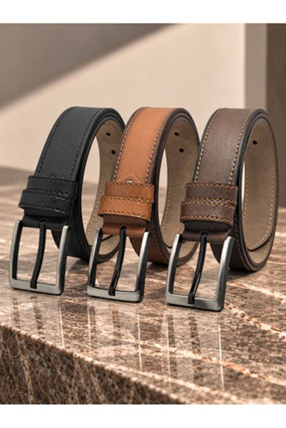 genuine leather company eds 3'lü Erkek Spor Kemer