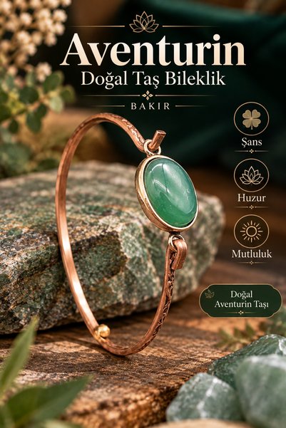 NBS Beautiful Naturel Stones Copper (Pure Real) Aventurine Stone Trend Elegan...