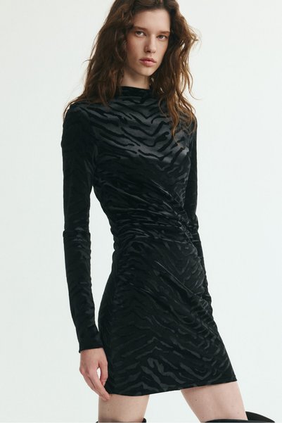 H&M Büzgülü Mini Elbise