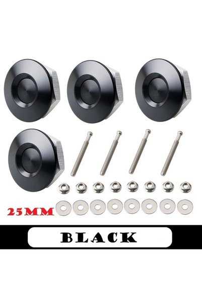 Choice 25mm Black 4Pcs 25/30/32mm Car Push Button Bonnet Hood Pin Quick Relea...