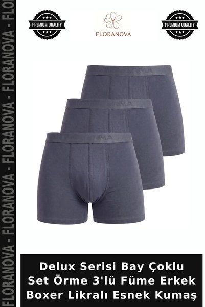 Generic Brand Deluxe Series Men's Multi-Pack Knit 3-Pack Charcoal Grey Men's ...