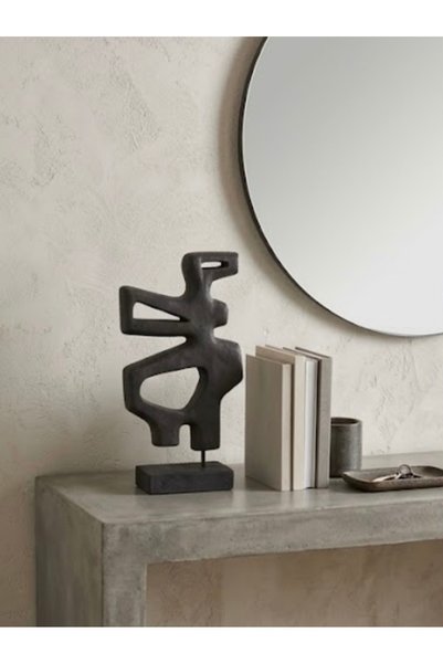 IN HOME STORE تحفة ديكور فنية بتصميم تجريدي عصري باللون الأسود