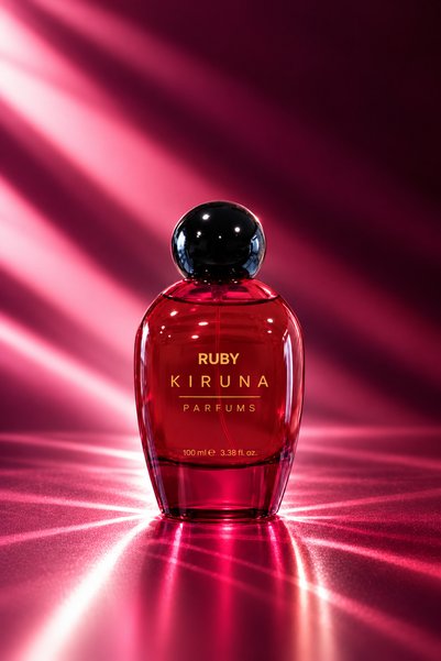 Kiruna Ruby Kadın Parfüm 100 ML – Çiçeksi, Meyvemsi ve Amber Notalı Uzun Süre...