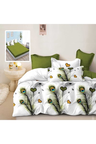 Ralex Lenjerie pat dublu Finet Bumbac 6 piese cu husă saltea 160x200 sau 180x...