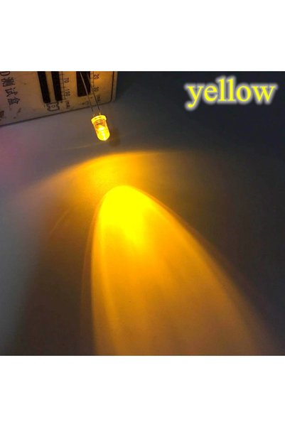 Choice YELLOW 100Pcs F5 5mm Round White Red Blue Warm Pink UV Water Clear Led...