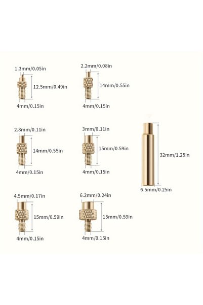 Choice 1set Heat Insert Nut Iron Tip M2-M8 Hot Melt Heat Set Insert Tool Sold...