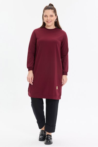 KADO OUTLET Basic Rahat Kalıp Uzun Kadın Tunik