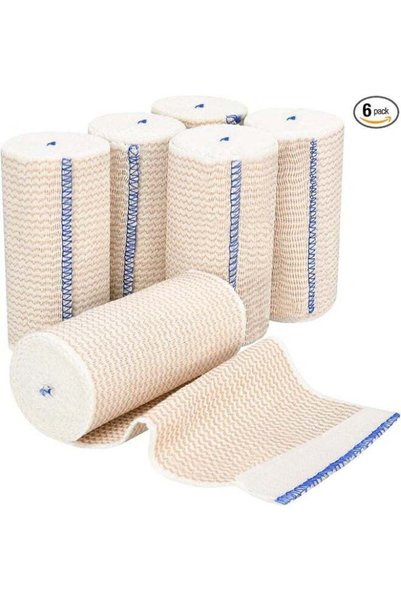 Arabest Elastic Bandage Wrap, 4 Inch, 6 Pack, Cotton Blend, Reusable Hook and...