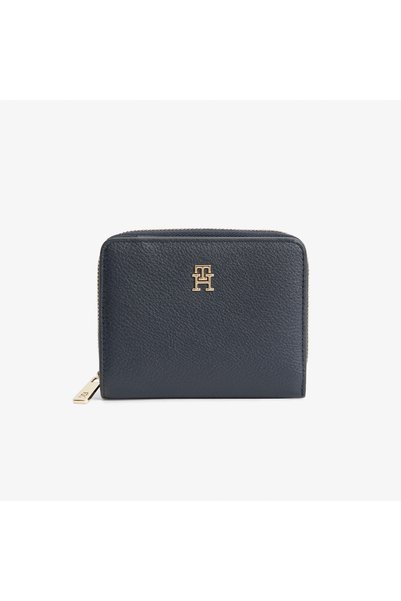Tommy Hilfiger Th Icon Medium Zippered Cover Women's Blue Wallet Aw0Aw17742Dw6