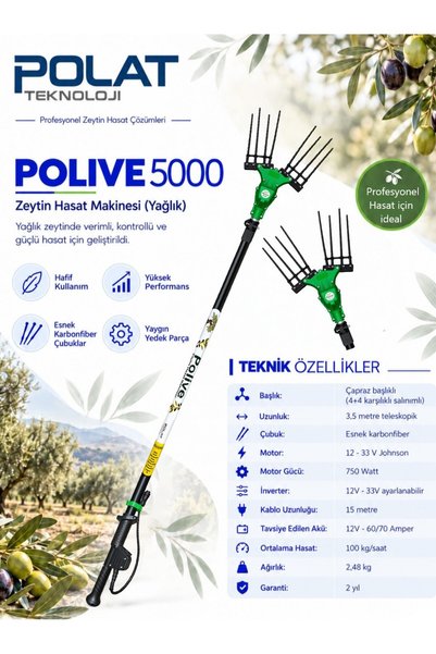 Polat POLIVE 5000 Zeytin Hasat Makinesi (Yağlık)