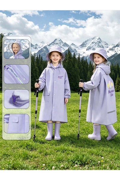 miço kids Siperlikli Kapşonlu Premium Çocuk Yağmurluk -Çocuk Yağmurluğu