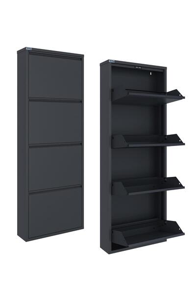 Ceha 4'lü Metal Ayakkabılık - Antrasit
