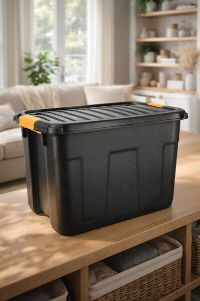 OEM Cutie de Depozitare de Mare Rezistenta din Plastic Negru 42L