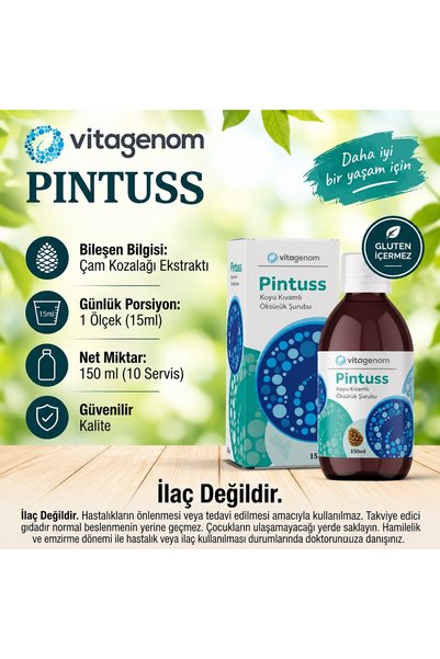 Vitagenom Pintuss Koyu Kıvamlı Öksürük Şurubu