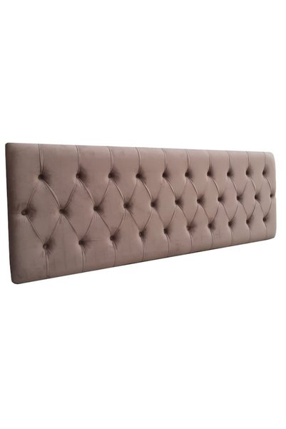 DIAMOND tăblie de pat, catifea maro, 60 x 160 cm