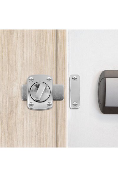 Alista Home Broască de ușă de baie din aluminiu, închizătoare universală de u...