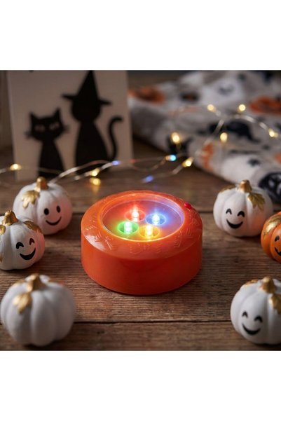 Alista Home Lampă LED multicoloră de Halloween, 4 culori, alimentată cu bater...