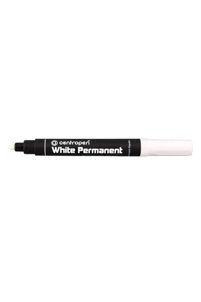CENTROPEN Marker permanent alb 2.5MM 8586