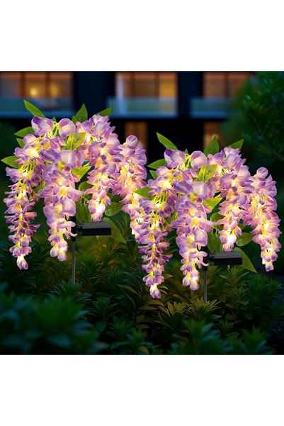 SYOSI Solar Flower Lights Outdoor Garden, Wisteria String LED Ornaments, Wate...