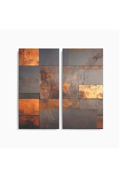 Luxcanva Set 2 Tablouri Canvas Memoria ruginii 140x140 cm (2 x 70x140) pe Sas...