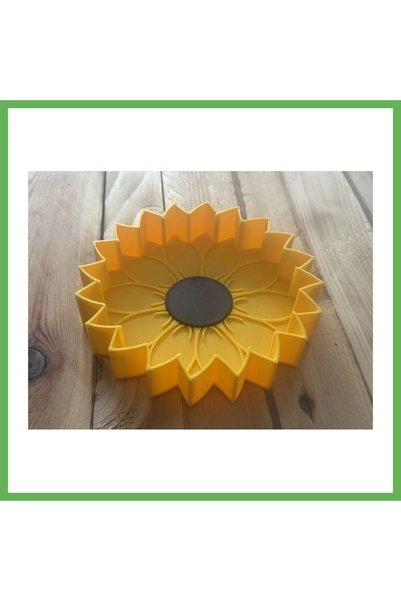 TheGencoo 3D Printed Sunflower-Shaped Decorative Tray, Sunflower Design, for ...