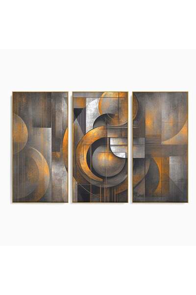 Luxcanva Set 3 Tablouri Canvas Cercul care tine lumea 150x100 cm (3 x 50x100)...